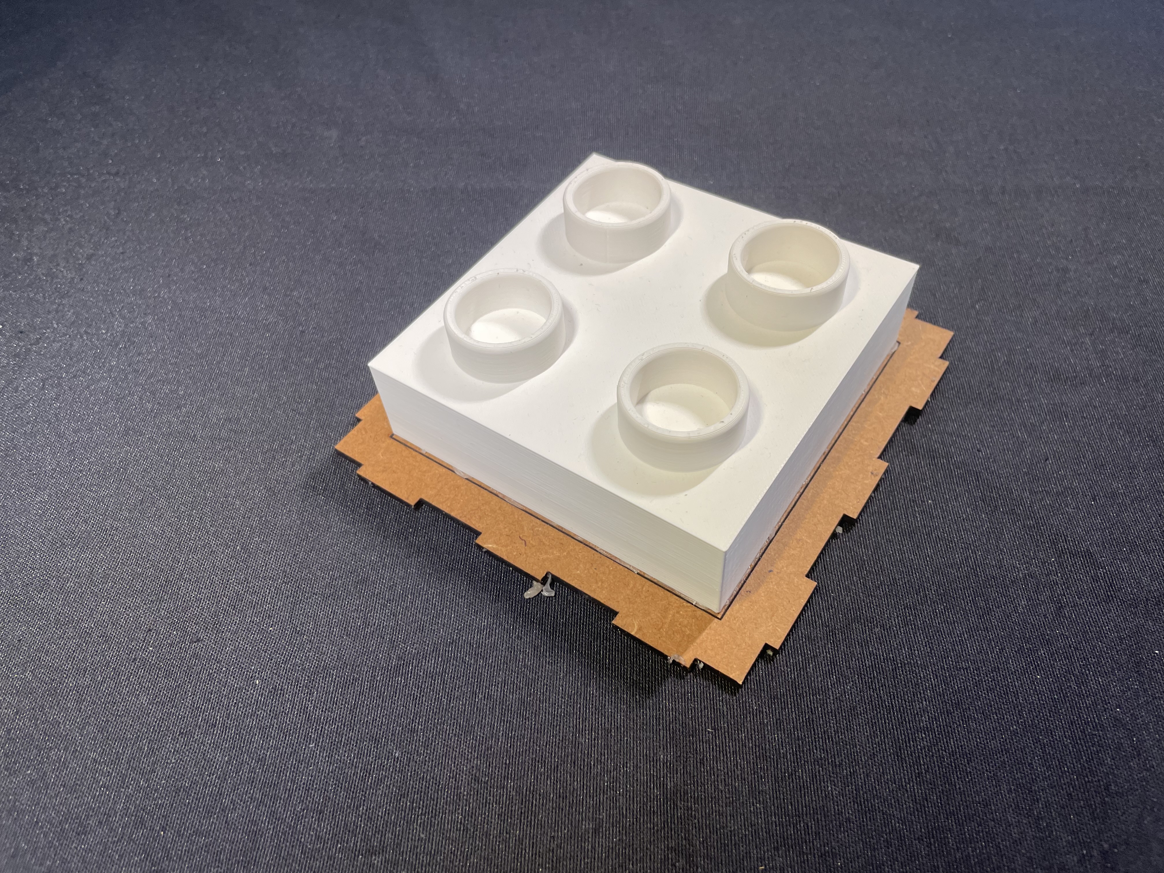 3D printed lego block