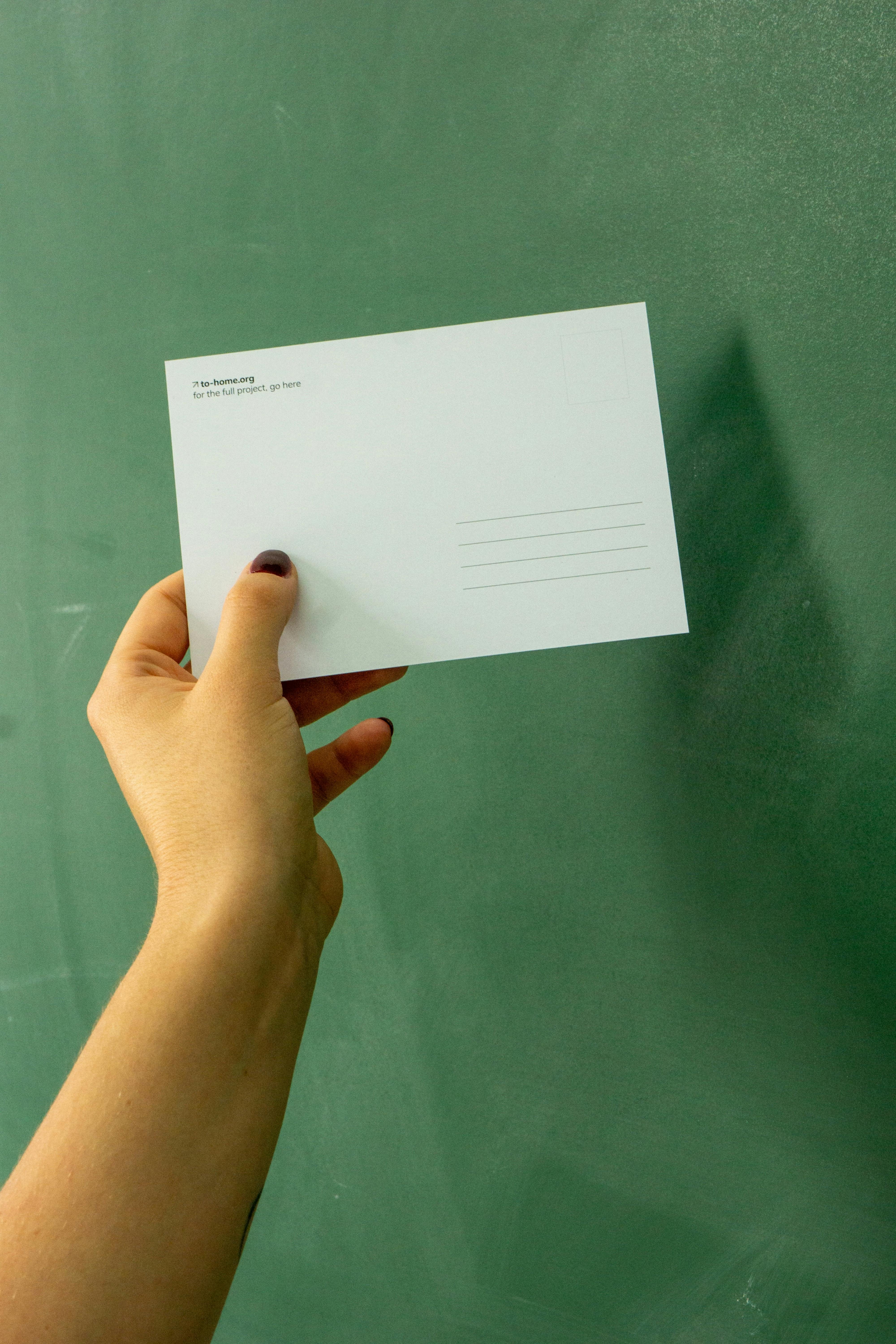 Postcard with a link to the landing page.